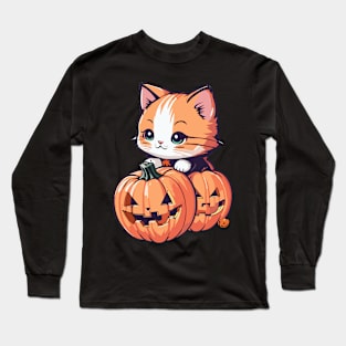 Kitten Halloween Long Sleeve T-Shirt